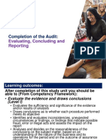 Completing the Audit: Evaluating Evidence, Drawing Conclusions and Reporting