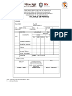 Solicitud de Permiso: Secretaria de Educacion de Veracruz Subsecretaria de Educacion Basica