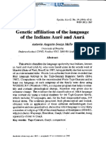 Genetic affiliation of the language of the Indians Aure and Aura