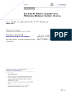 Correction To: Projection From The Anterior Cingulate Cortex To The Lateral Part of Mediodorsal Thalamus Modulates Vicarious Freezing Behavior