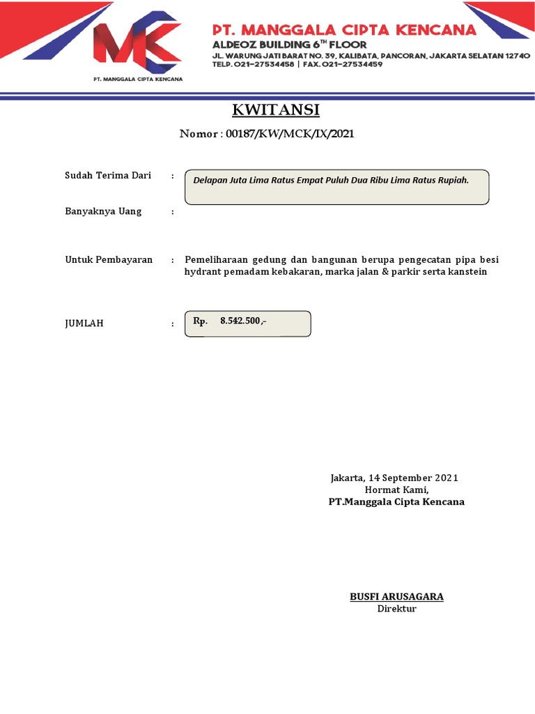 KWITANSI | PDF