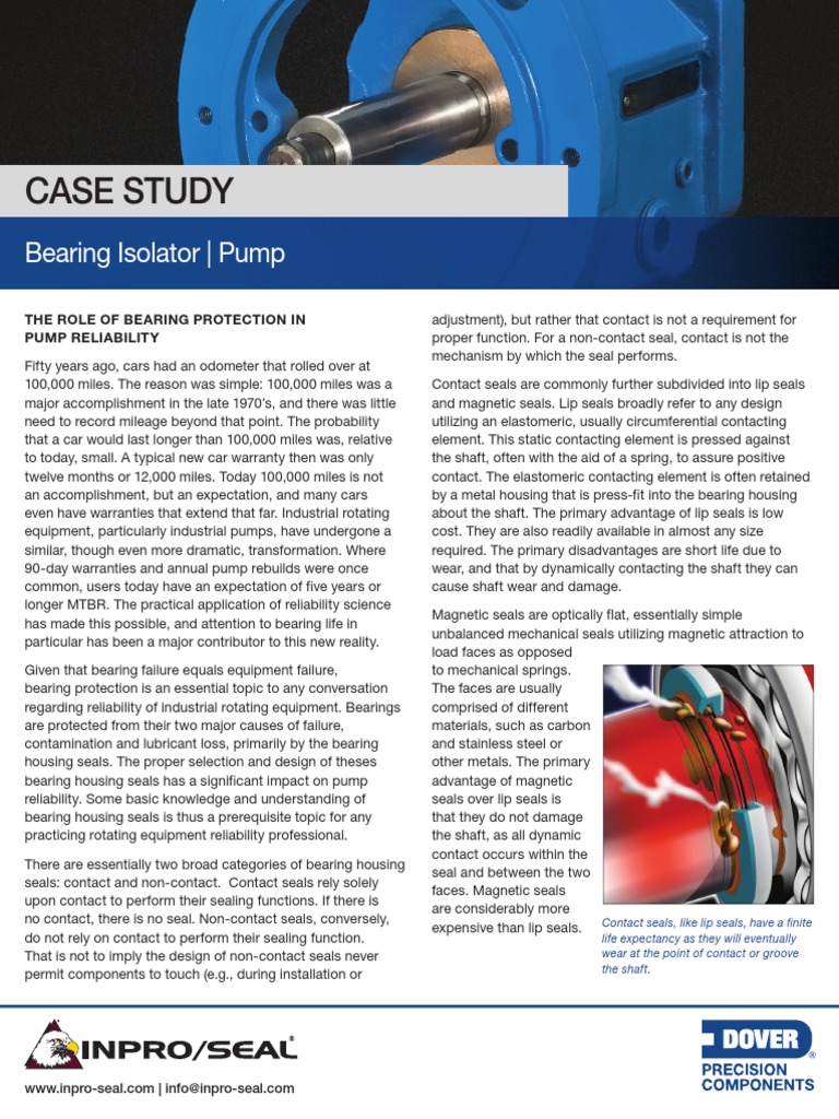 Pump Reliability Through Bearing Isolators PDF Bearing (Mechanical