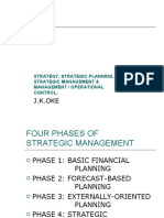 J.K.Oke: Strategy, Strategic Planning, Strategic Management & Management / Operational Control