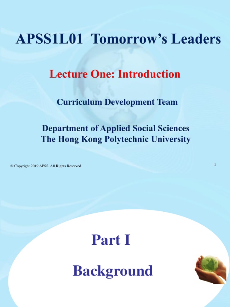 L1 - Introduction-201920 (Student) | PDF | Leadership | Behavioural ...