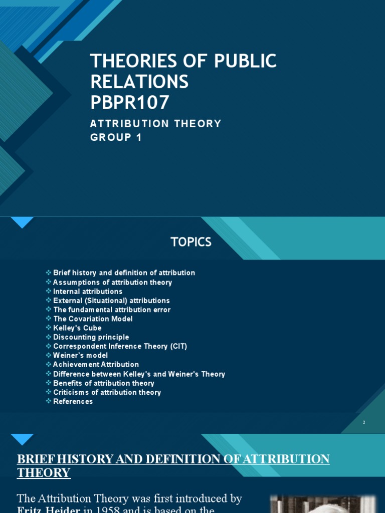 Attribution Theory 1 PDF