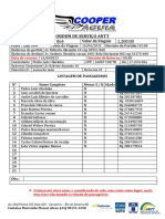 Ordem de Serviço Antt: Matrícula Cooperado Nº Valor Da Viagem