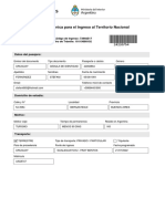 DDJJ Electrónica para El Ingreso Al Territorio Nacional: Datos Del Pasajero