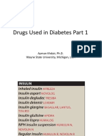 Drugs Used in Diabetes Part 1: Ayman Khdair, Ph.D. Wayne State University, Michigan, USA
