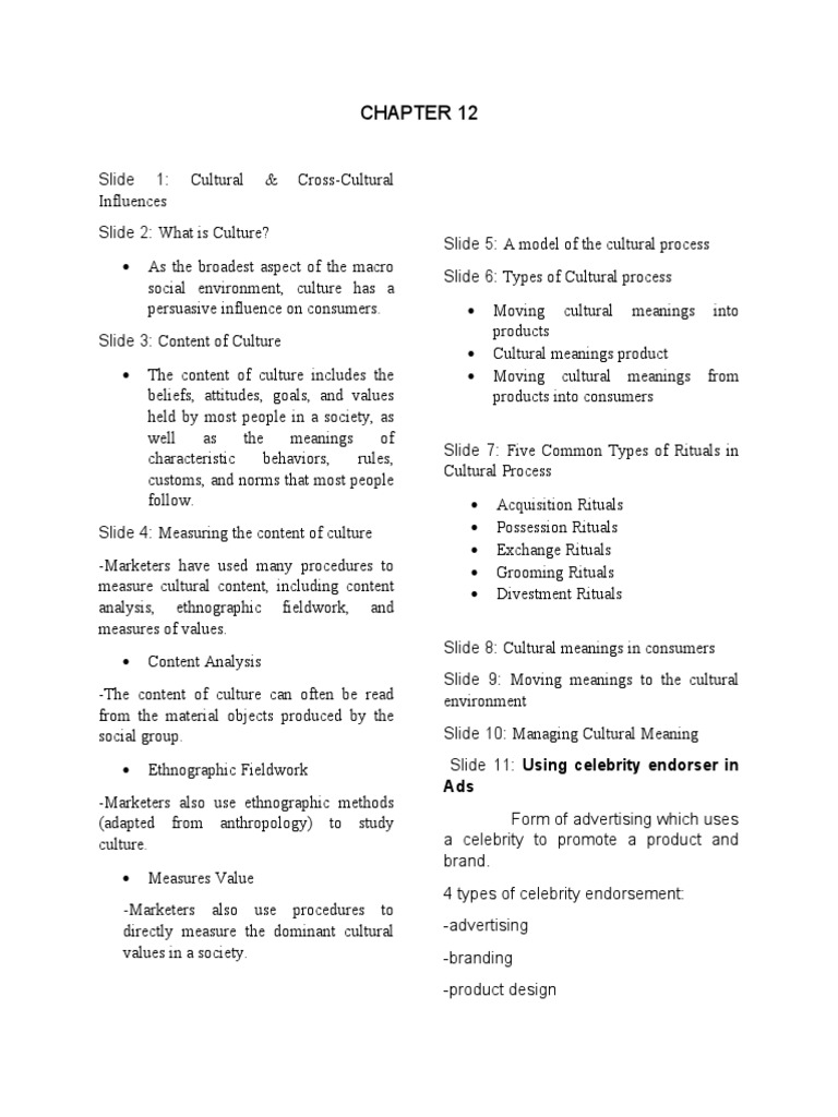 CHAPTER 12 For PPT Slides | PDF | Marketing | Cross Cultural