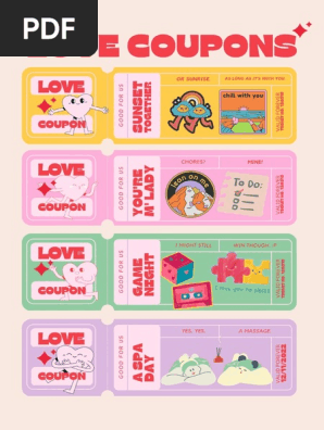 Brown llustrated Love Coupon