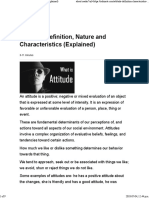 Definition, Nature and Characteristics of Attitudes Explained