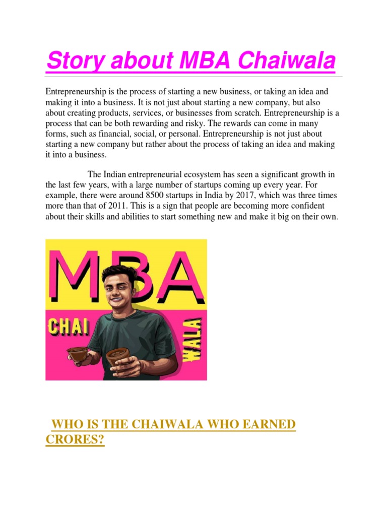 mba chaiwala case study pdf
