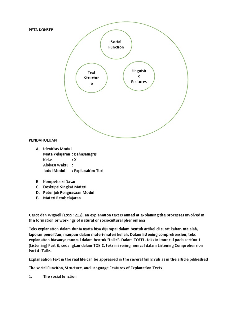 Explanation Text Module for English Class | PDF