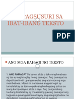 Ang Pagsusuri Sa Ibat Ibang Teksto Group 5