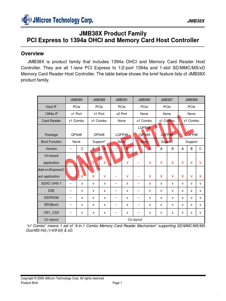 JMB38X JMicron | PDF | Computer Engineering | Computing