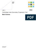 Mathematics: Cambridge Lower Secondary Progression Test