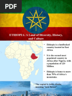 ETHIOPIA: A Land of Diversity, History, and Culture