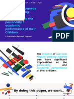 How the absence of overseas Filipino working parents impacts their children's personality and academic performance