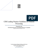 CIM Guidelines for Mineral Processing Support Mineral Resource Reserve Estimates