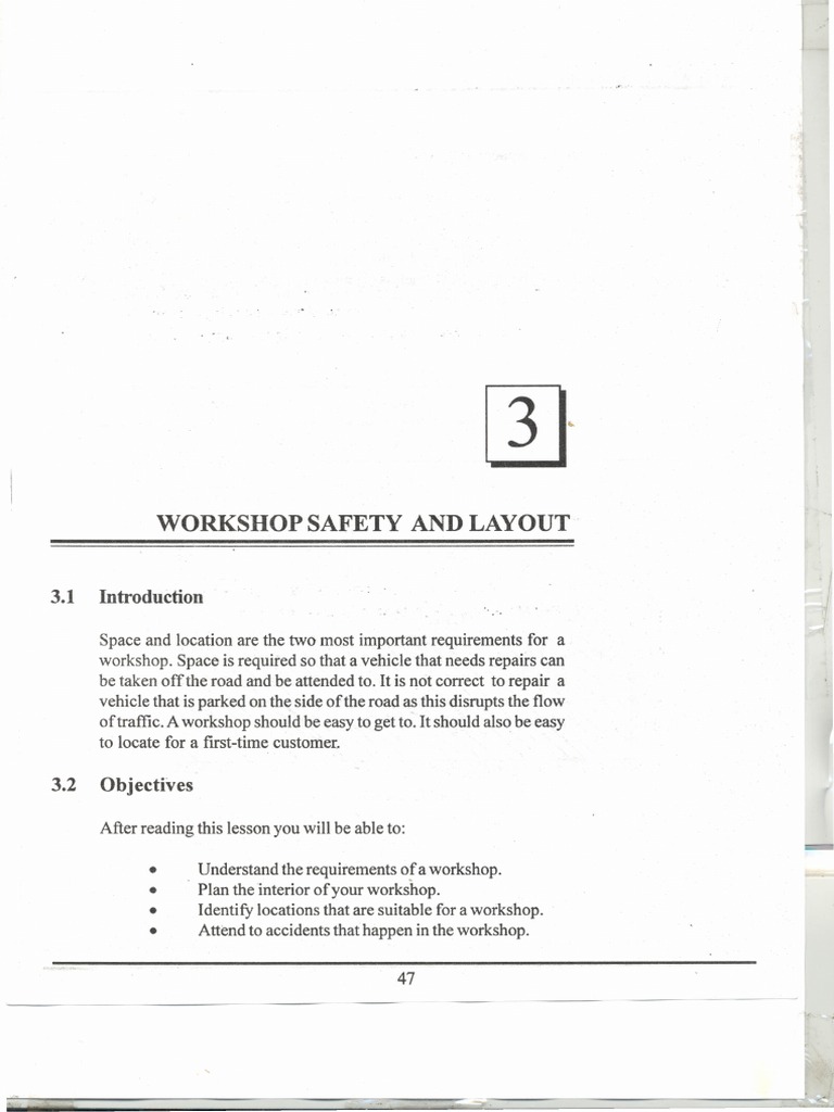 Lesson 3 Workshop Safety Precautions & Layout | Download Free PDF ...