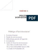 Theme 1 Politique D'investissement