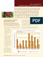 Child Marriage Fact Sheet Poverty