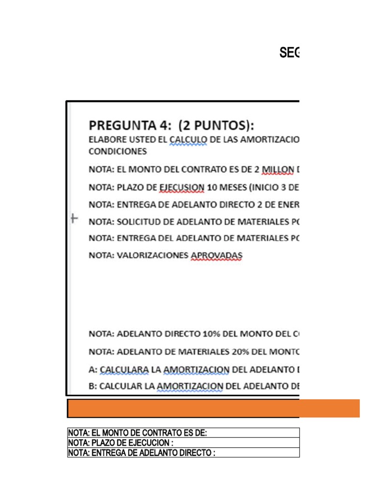 Segunda Practica - Residente de Obras Publicas | PDF | Finanzas y dinero