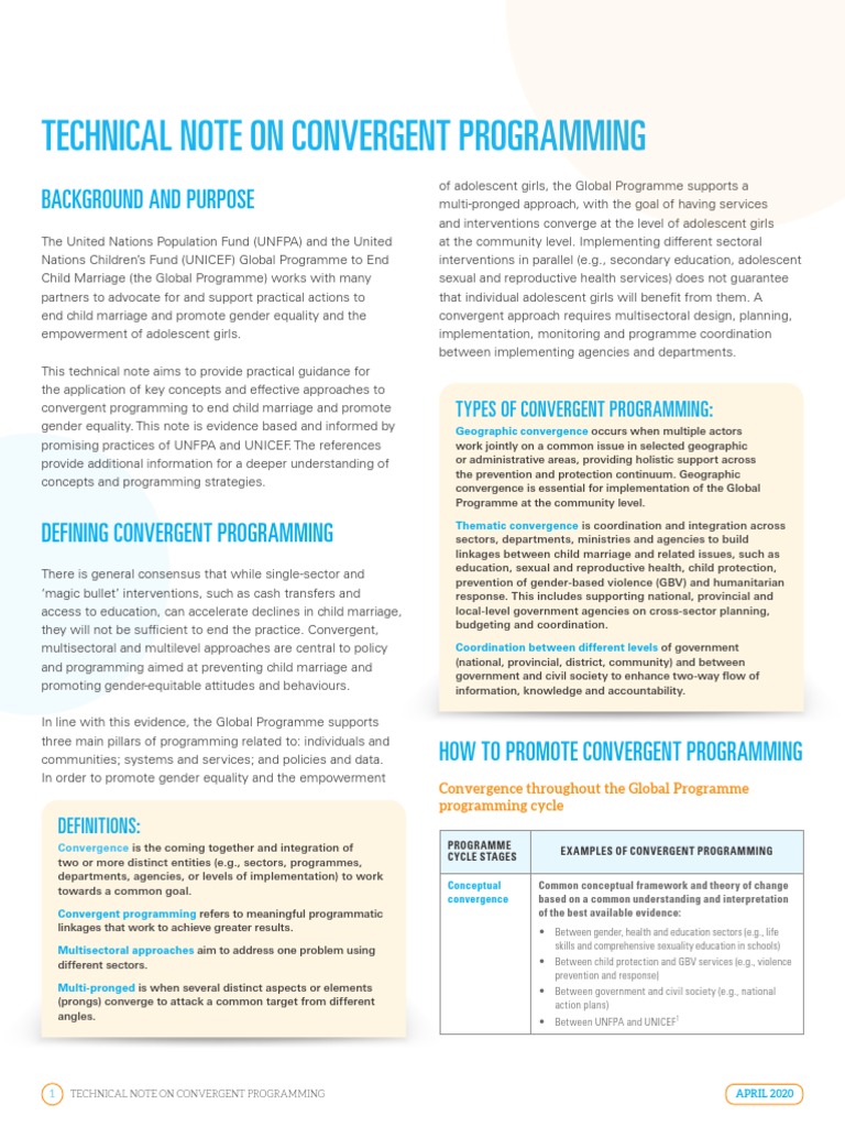 Convergent Programming for Gender Equality | PDF