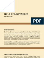 Rule of Lis Pendens: Section 52