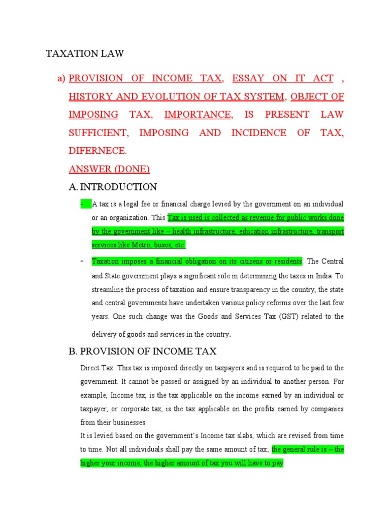 TAXATION LAW Paper | PDF | Capital Gains Tax | Taxes