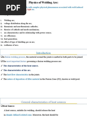 Unit 1 Physics of Welding Arc Welding