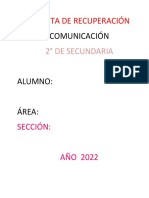 Comunicación: Carpeta de Recuperación