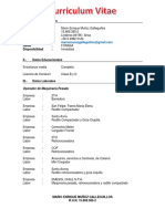 I.-Datos Personales Nombre: R.U.N.: Dirección: Teléfono: E-Mail: Salud: Disponibilidad