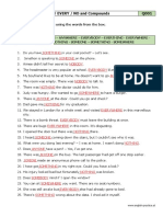 SOME, EVERY, ANY, NO With Compounds - PDF Grammar Worksheet - Q001