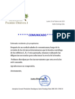 Comunicado Gra. 23-xx Bomba Centrifuga Edif L, E y I