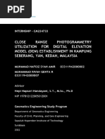 Close Range Photogrammetry Utilization For Digital Elevation Model (Dem) Establishment in Kampung Seberang, Yan, Kedah, Malaysia