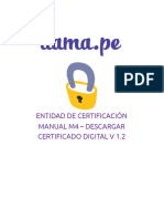 Entidad de Certificación Manual M4 - Descargar Certificado Digital V 1.2
