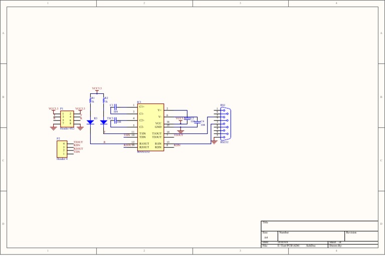 MAX3232 Circuit Schematic Diagram | PDF