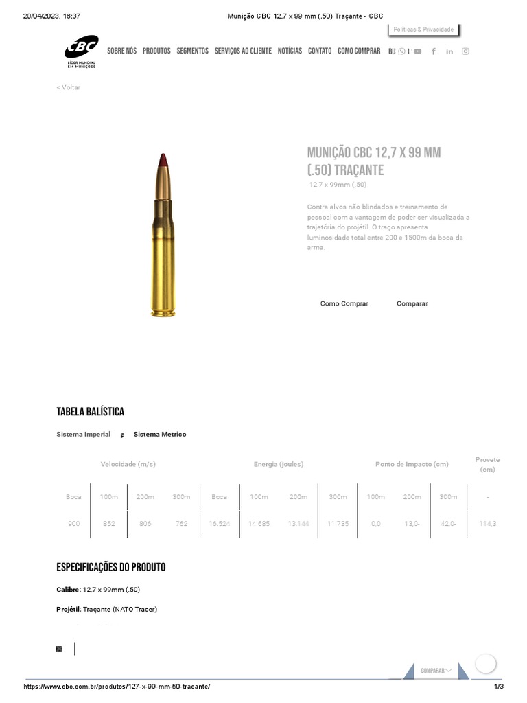 Muni o cbc 12 7 x 99 mm 50 tra ante cbc pdf