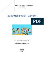 Discapacidad Fisíca - Motora: Centro de Educación Especial "Juan Pablo Ii" Villa Montes