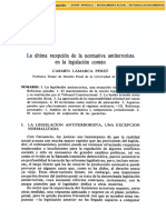 La Ultima Recepcion de La Normativa Antiterrorista