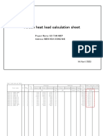 Aircon heat load calculation sheet for GO TAN HIEP shopping center