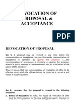 Revocation of Proposal and Acceptance