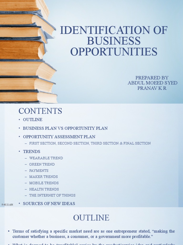 Business Opportunity Assessment Guide | PDF | Wearable Technology ...