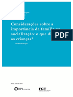 Considerações Sobre A Importância Da Família Na Socialização: o Que Dizem As Crianças?