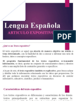 Lengua Española: Articulo Expositivo