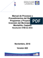 Manual de Procesos y Procedimientos Banco de Proyectos 1