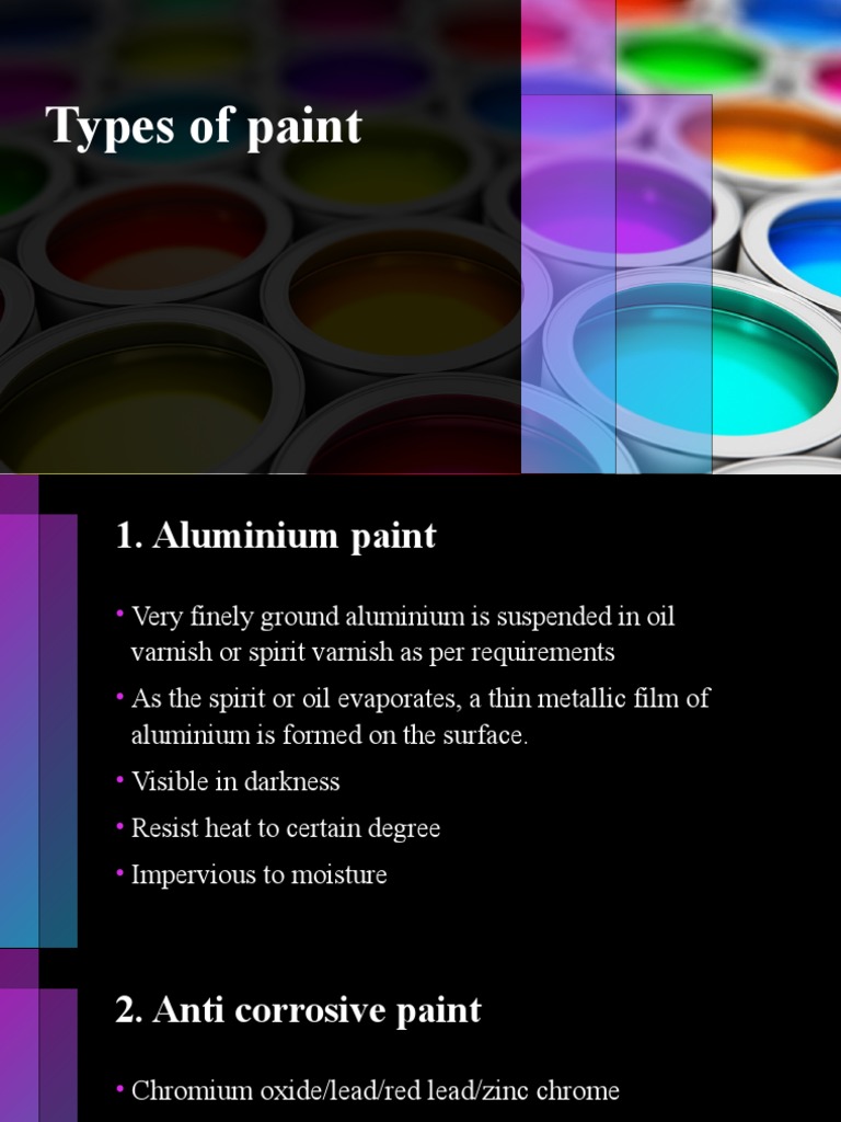 Types of Paint PDF Paint Varnish