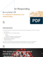 Resources For Responding To COVID-19: For Healthcare Professionals in The Inpatient Setting