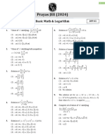 Prayas JEE (2024) : Basic Math & Logarithm